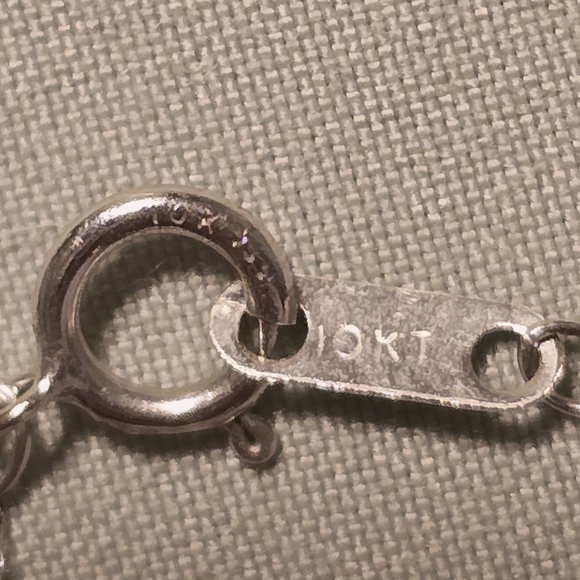 10K White Gold And Diamond "A" Initial Necklace - Picture 2 of 6